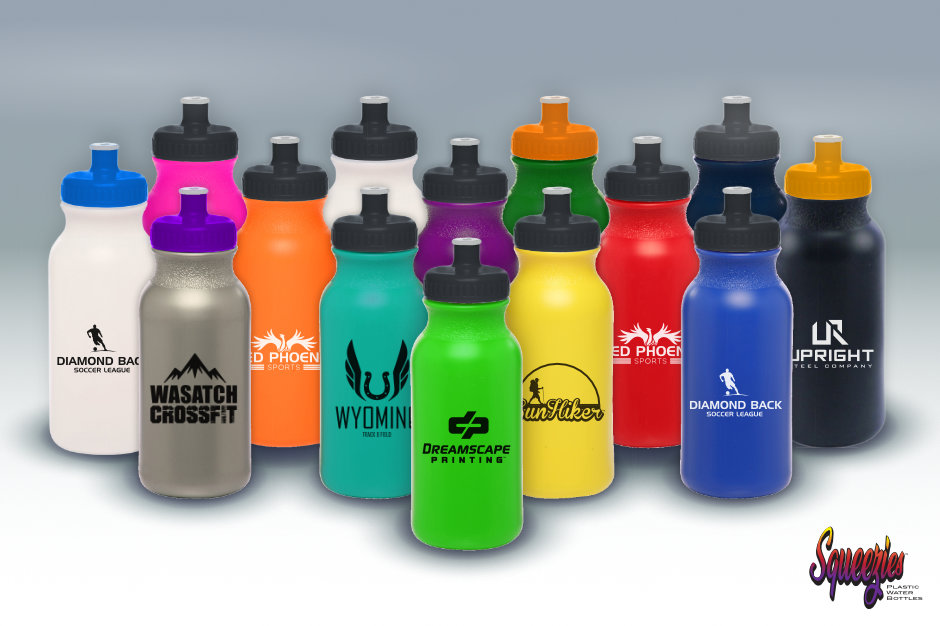 Squeezies™ 20 oz Plastic Water Bottles 