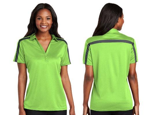 L547 - Port Authority® Ladies Silk Touch™ Performance Colorblock Stripe Polo