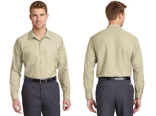 SP14LONG - Red Kap® Long Size, Long Sleeve Industrial Work Shirt
