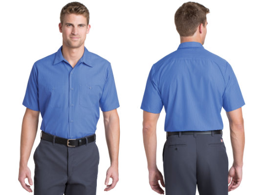 CS20 - Red Kap® Short Sleeve Striped Industrial Work Shirt