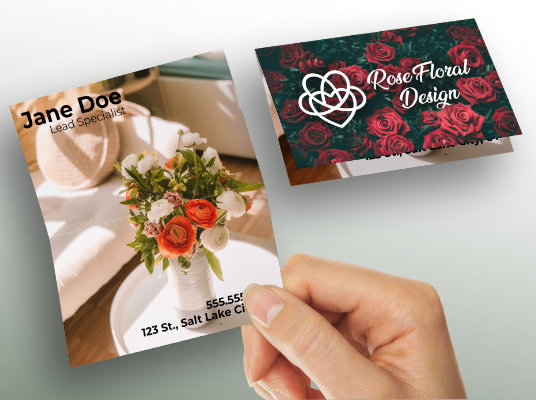 Rose Petal™ Folded Business Cards