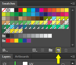 Swatches panel in Adobe Illustrator.