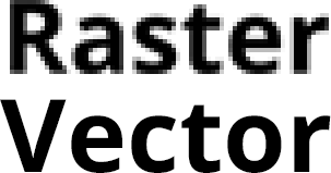 Image demonstration of raster and vector.
